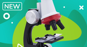 В нашем магазине новинка! Детский микроскоп с набором микропрепаратов 100x-1200x